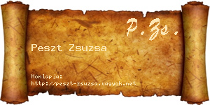 Peszt Zsuzsa névjegykártya